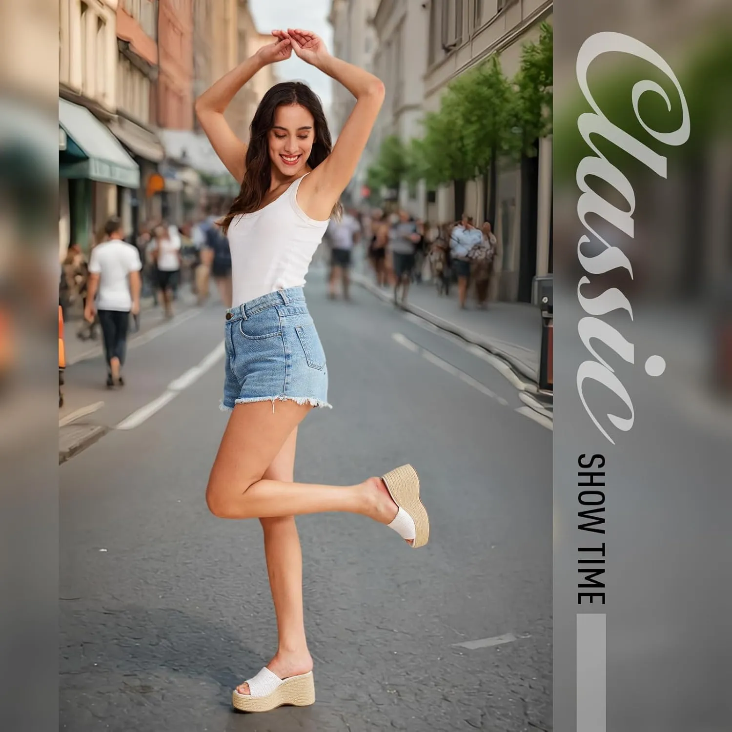 Women's Platform Wedge Espadrille Sandals wedge heel Sandals For Women Summer Beach