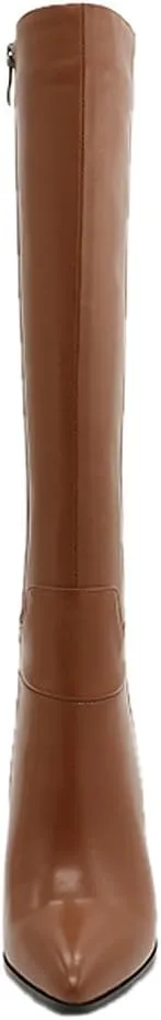 Women's Pointed Toe Side Zipper Sexy Stiletto High Heel Stretchy Knee High Boots