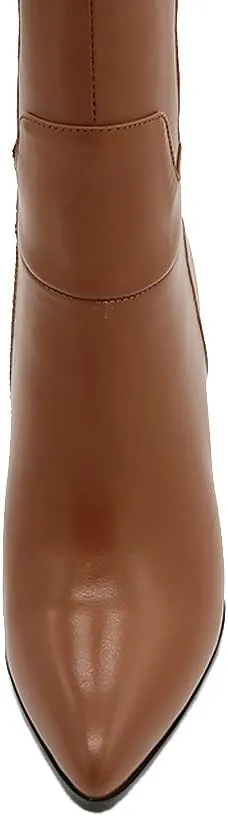 Women's Pointed Toe Side Zipper Sexy Stiletto High Heel Stretchy Knee High Boots