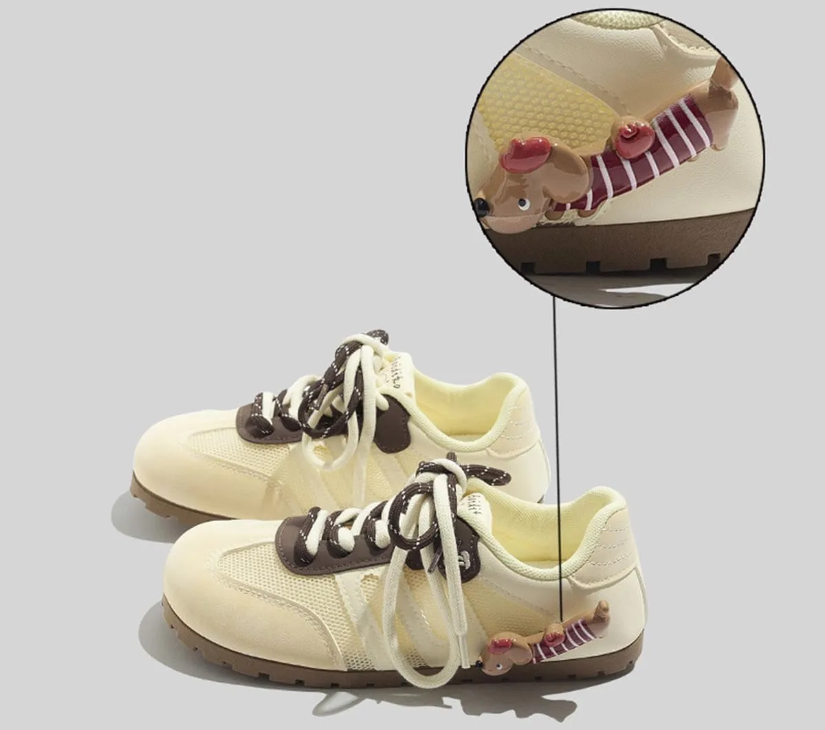 Women's Shoes Lightweight Fashion Y2K Bow Decoration Round Toe Shoes Casual Colored Lace Dexun Sneakers
