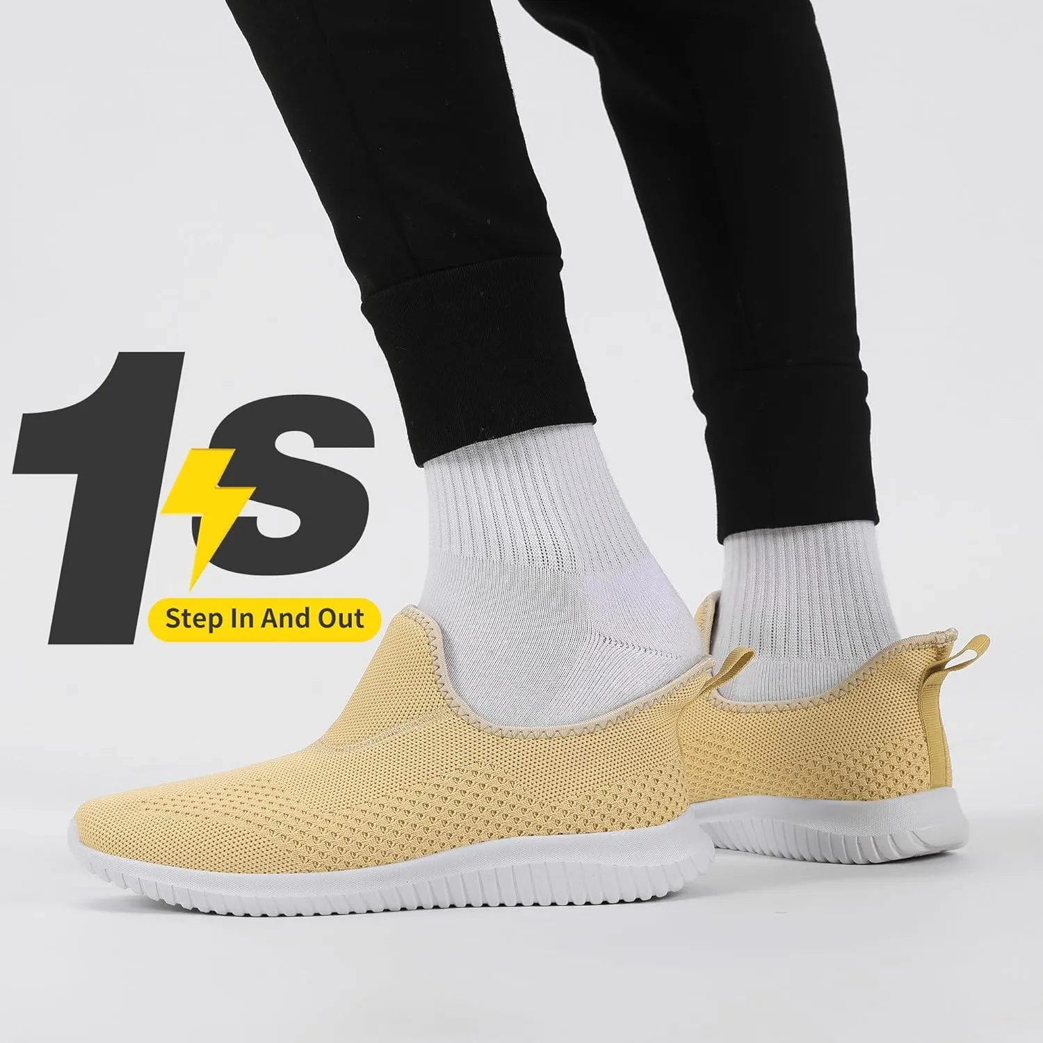 Women's Slip On Comfort Walking Shoes Ultra Lightweight Breathable Running Tennis Athletic Gym Workout Non Slip Athletic Fashion Sneakers
