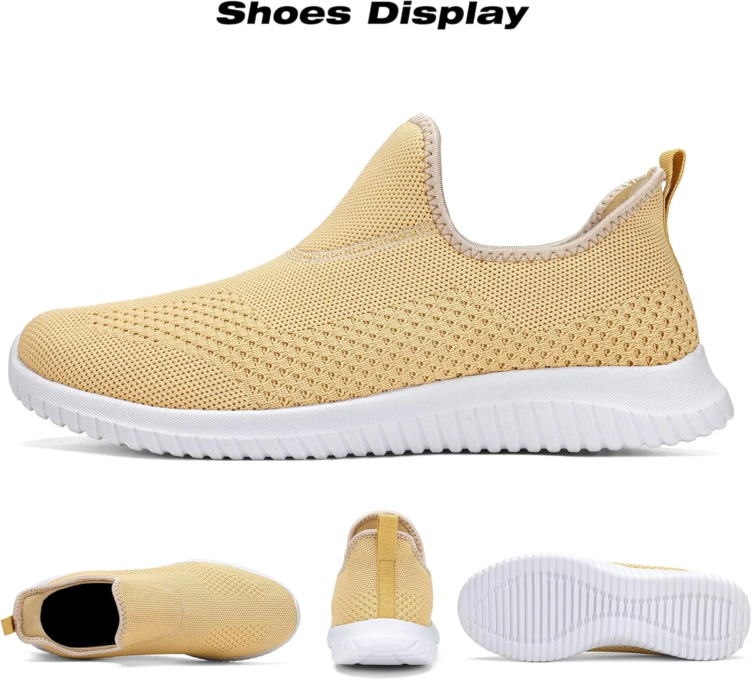 Women's Slip On Comfort Walking Shoes Ultra Lightweight Breathable Running Tennis Athletic Gym Workout Non Slip Athletic Fashion Sneakers