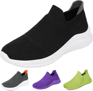 Women's Slip On Sneakers Women, Non Slip Work Shoes Comfortable Lightweight Breathable Casual Shoes for Walking Travel Work