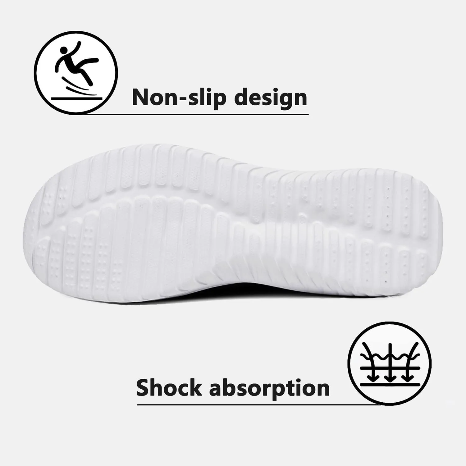 Women's Slip On Sneakers Women, Non Slip Work Shoes Comfortable Lightweight Breathable Casual Shoes for Walking Travel Work