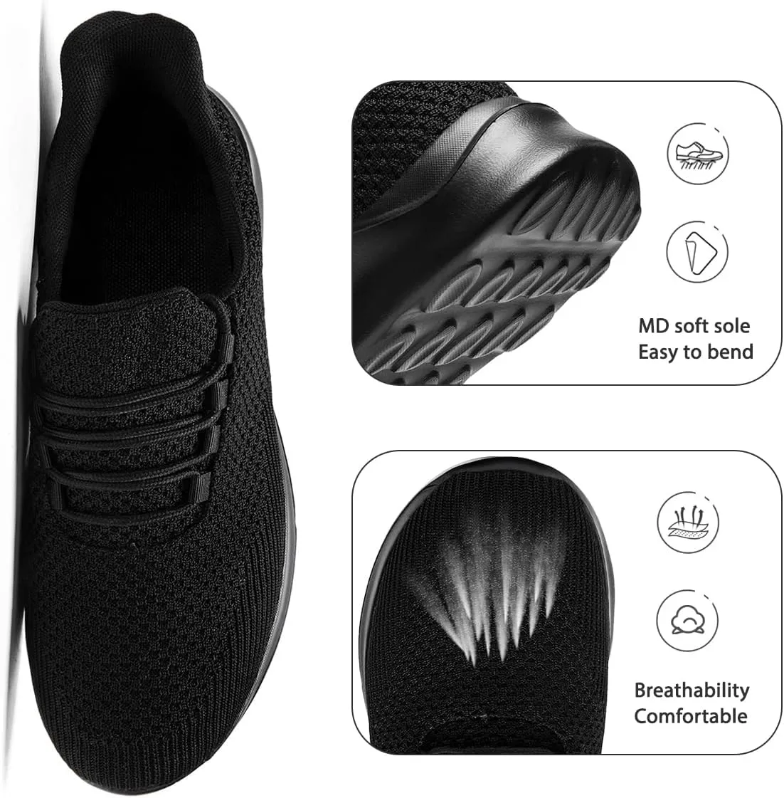 Women's Slip on Walking Shoes Lightweight Casual Tennis Sneakers Workout Breathable Running Shoes Comfortable Fashion Athletic Sports Gym Sneakers