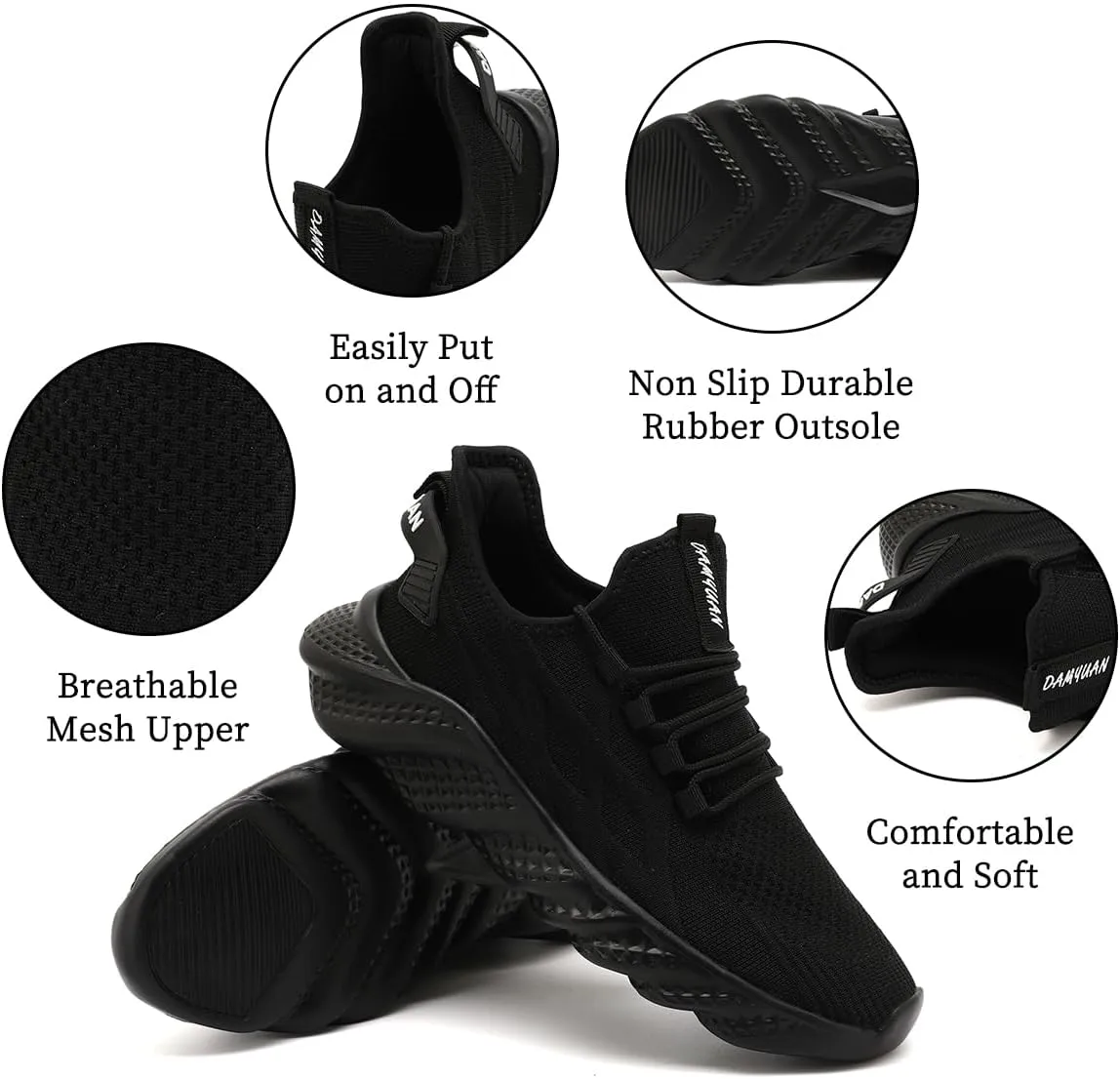 Women's Slip on Walking Shoes Lightweight Casual Tennis Sneakers Workout Breathable Running Shoes Comfortable Fashion Athletic Sports Gym Sneakers