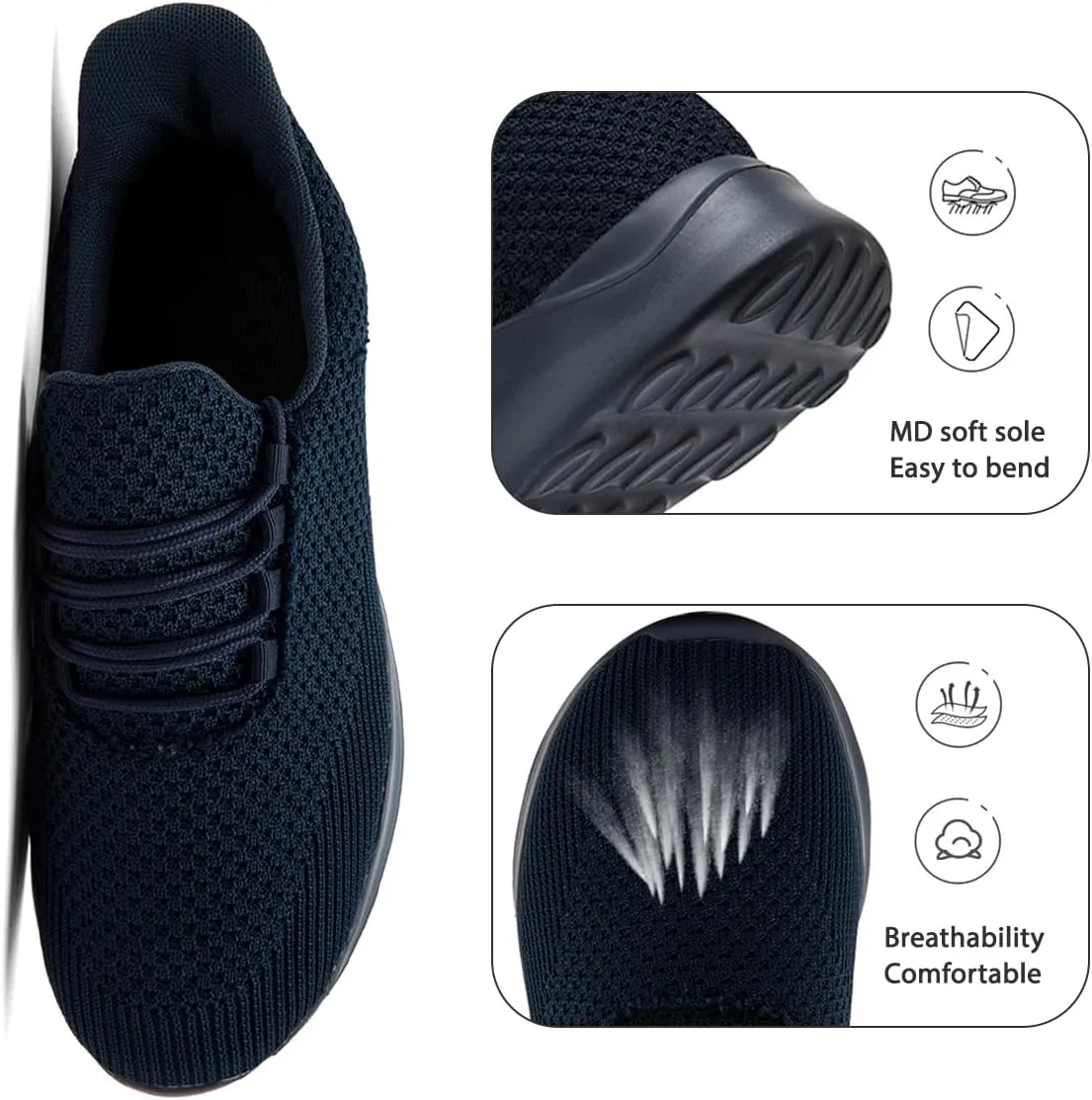Women's Slip on Walking Shoes Lightweight Casual Tennis Sneakers Workout Breathable Running Shoes Comfortable Fashion Athletic Sports Gym Sneakers