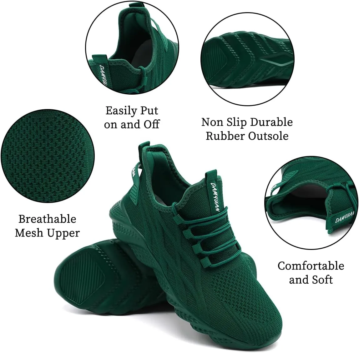Women's Slip on Walking Shoes Lightweight Casual Tennis Sneakers Workout Breathable Running Shoes Comfortable Fashion Athletic Sports Gym Sneakers