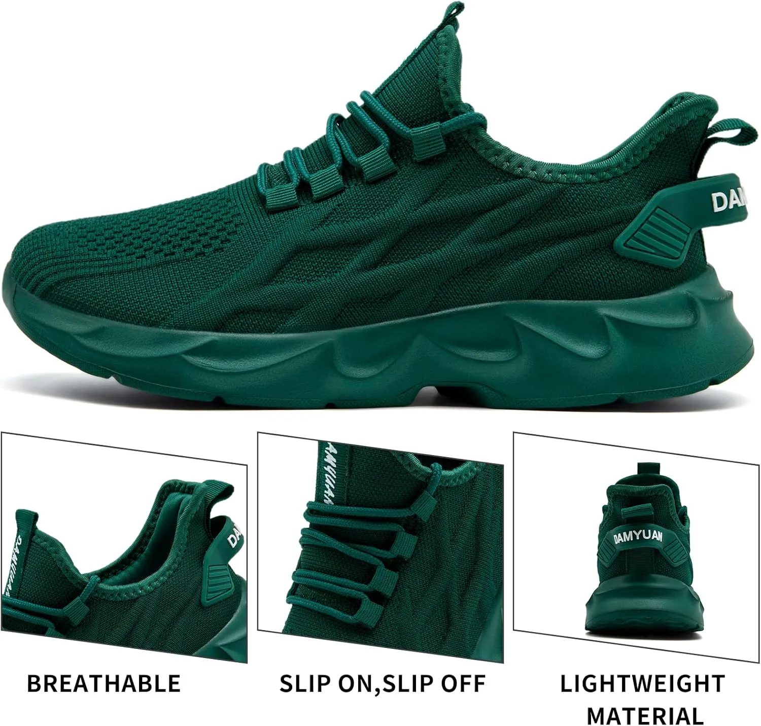 Womens Tennis Slip On Running Shoes Breathable Sneakers Athletic Lightweight Gym Sports Walking Shoes
