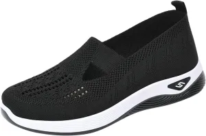 Women's Walking Shoes Orthotic Walking Sneakers Wide Width Non-Slip Sneakers Adjustable Breathable Platform Mesh Sandals