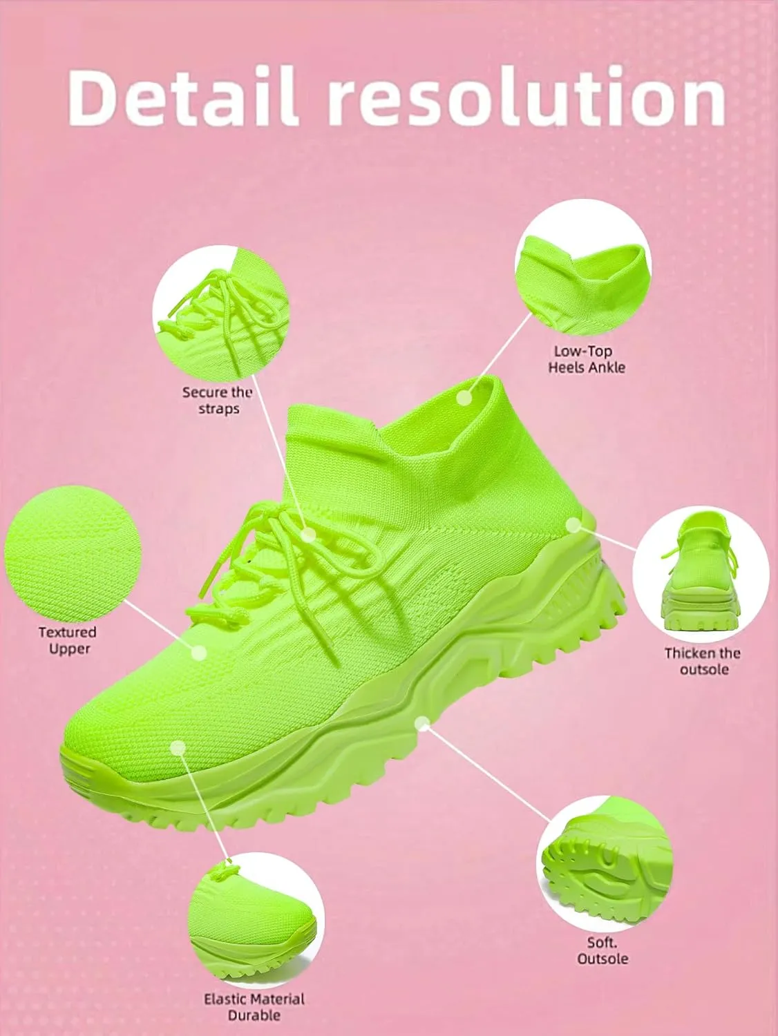 Women's Walking Shoes Slip-On Running Shoes- MD Sole Lightweight Sneakers for Women, Breathable Arch Support Running Gym Shoes