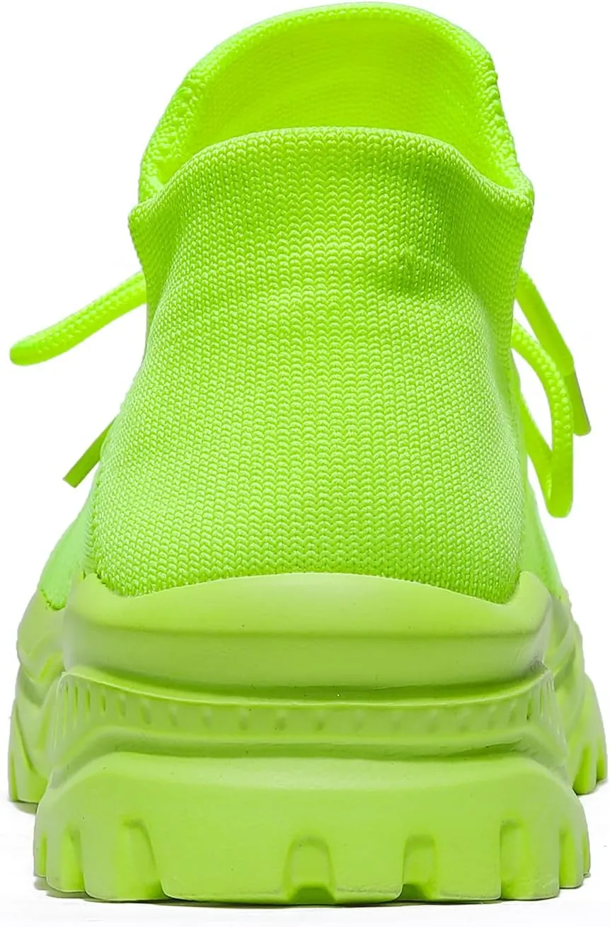 Women's Walking Shoes Slip-On Running Shoes- MD Sole Lightweight Sneakers for Women, Breathable Arch Support Running Gym Shoes
