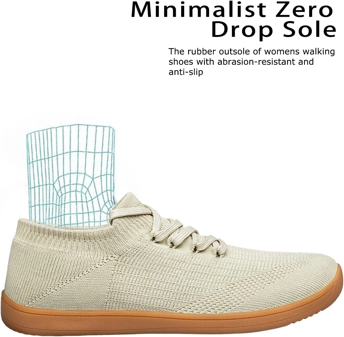 Womens Wide Toe Walking Shoes Minimalist Barefoot Shoes Zero Drop Sole Non Slip Comfortable Lightweight Wide Width Sneakers