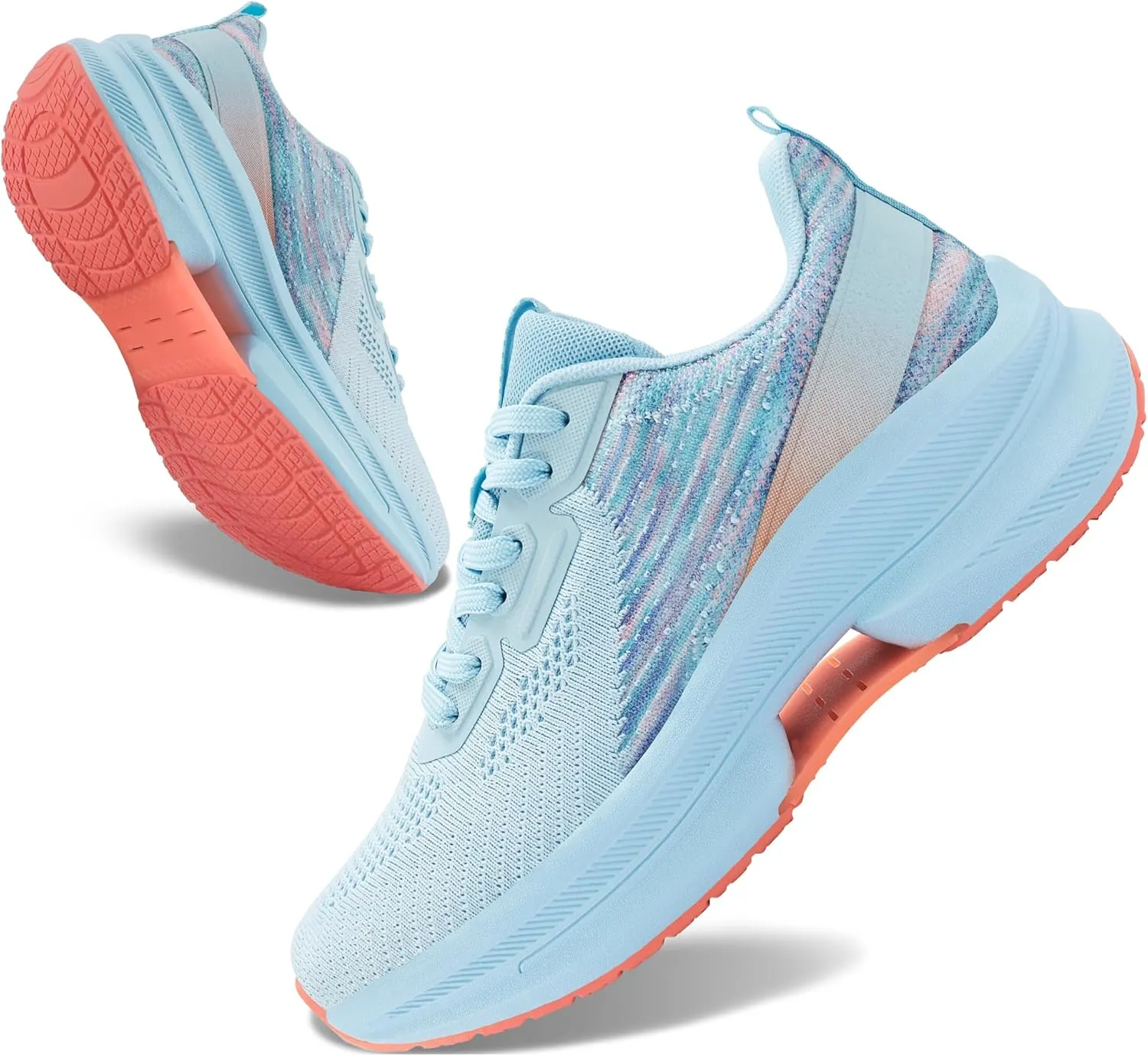 WONESION Women's Non Slip Walking Running Shoes Lightweight Athletic Tennis Sport Fashion Sneakers for Gym Work Nursing