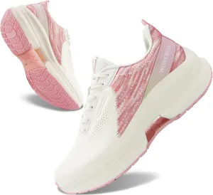 WONESION Women's Non Slip Walking Running Shoes Lightweight Athletic Tennis Sport Fashion Sneakers for Gym Work Nursing