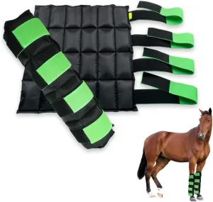 WORLD-BIO Gel ice Pack Boots for Horses-Both of Horse ice Boots/Cooling Horse Leg Wraps for Hock, Ankle, Knee, Legs, Boots & Hooves | Horse Tack & Horse Supplies & Ideal Gift for Horse Lovers Women