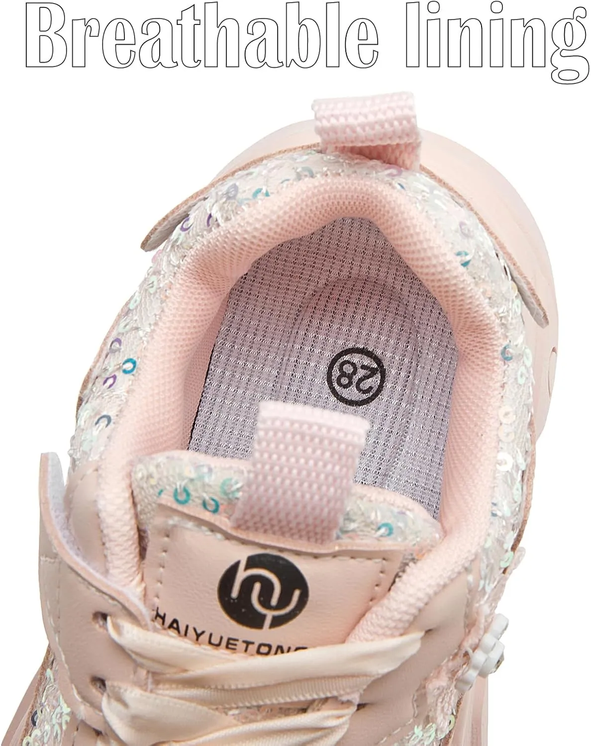 WUIWUIYU Toddler Little Girls Runnings Shoes Kids Cute Glitter Butterfly Beads Sneakers Lightweight Tennis Athletic Sports Walking Shoe