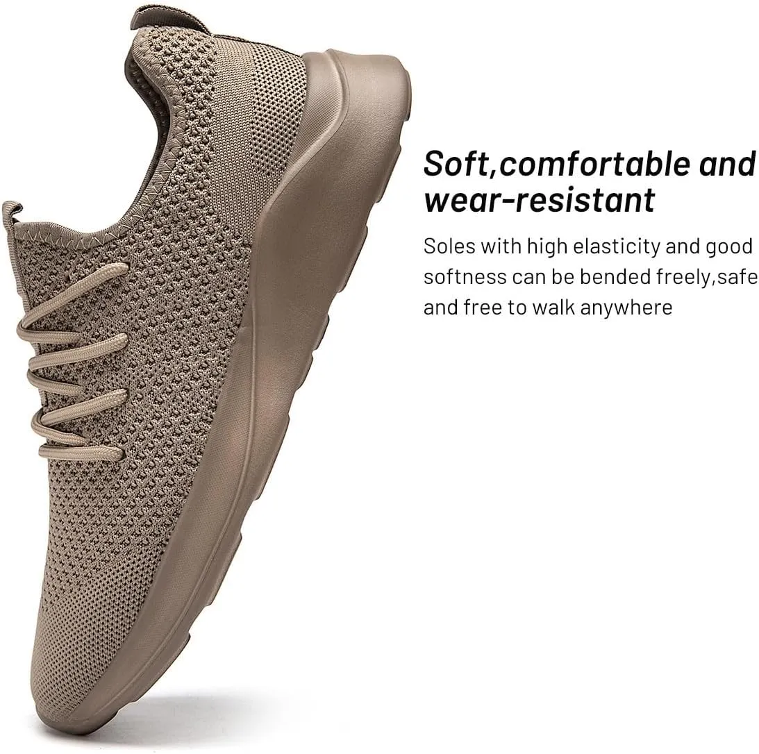 WYGRQBN Mens Walking Shoes Lightweight Breathable Slip On Running Shoes Gym Workout Tennis Fashion Sneakers