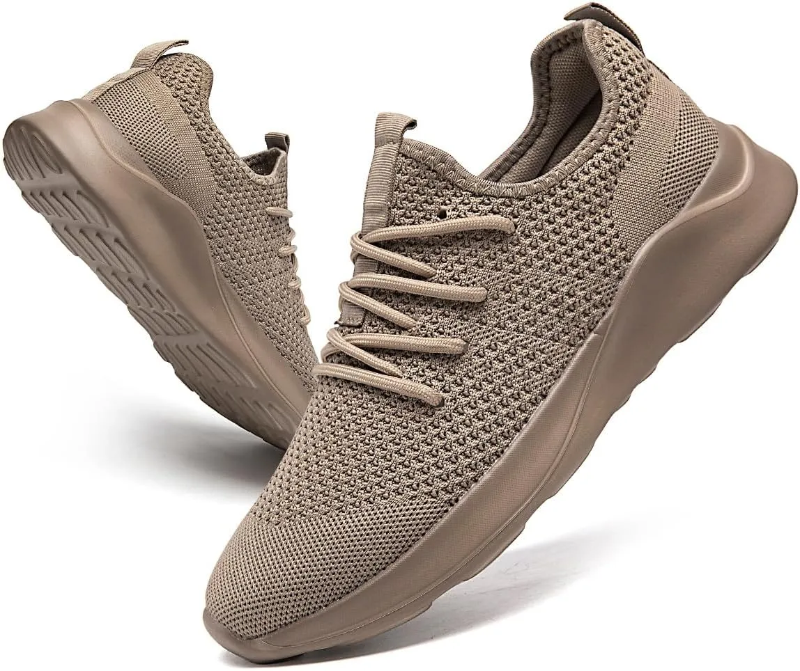WYGRQBN Mens Walking Shoes Lightweight Breathable Slip On Running Shoes Gym Workout Tennis Fashion Sneakers
