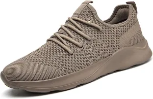 WYGRQBN Mens Walking Shoes Lightweight Breathable Slip On Running Shoes Gym Workout Tennis Fashion Sneakers