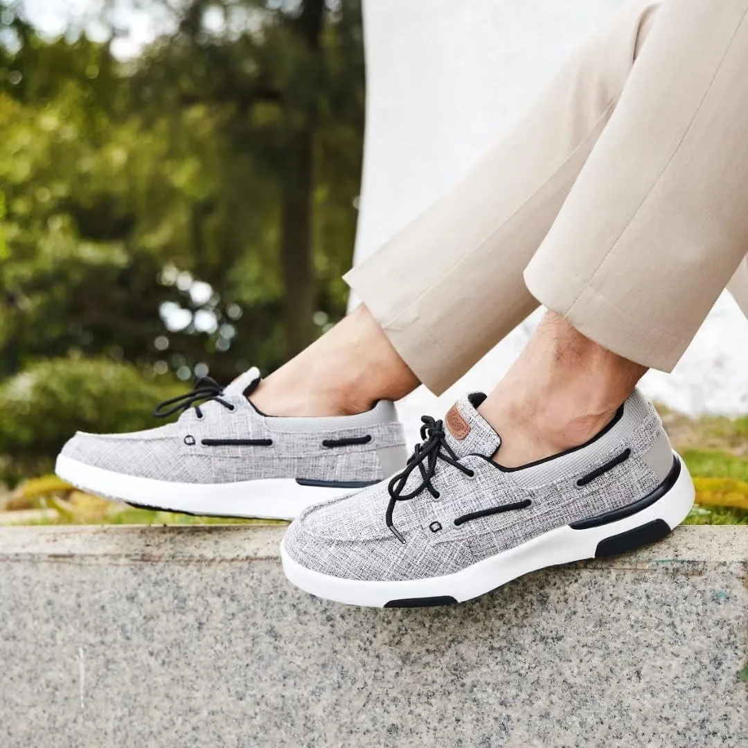 XPACS Men's Orthopedic Comfy Slippers, Stylish Arch Support Casual Shoes for Plantar Fasciitis Recovery, Non Slip Canvas Shoes for Heel and Foot Pain Relief