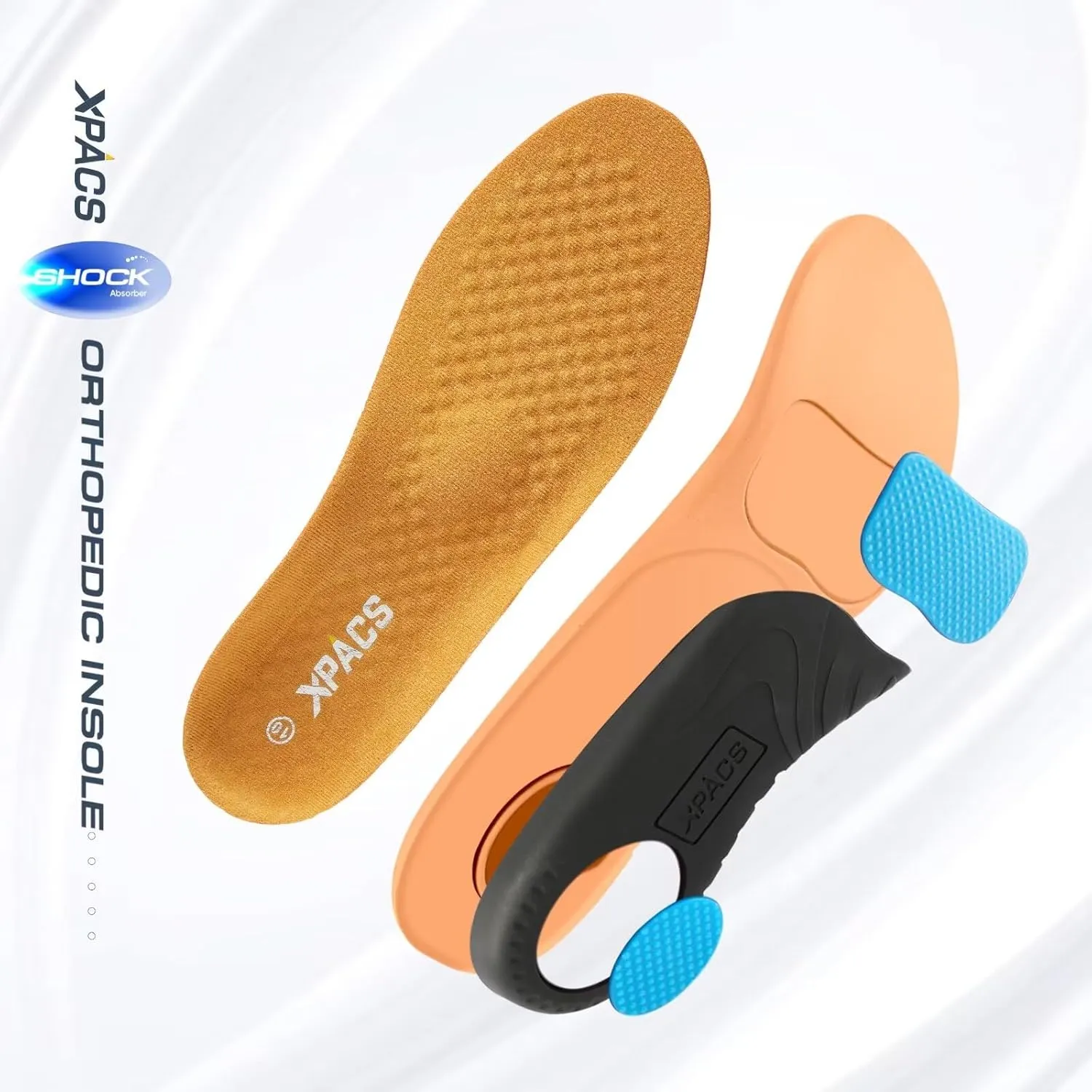 XPACS Men's Orthopedic Comfy Slippers, Stylish Arch Support Casual Shoes for Plantar Fasciitis Recovery, Non Slip Canvas Shoes for Heel and Foot Pain Relief
