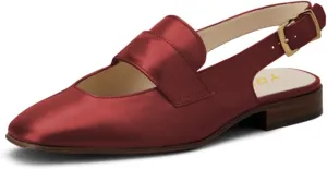 YDN Women Classy Closed Toe Slingback Loafers Flats Strap Buckle Low Chunky Heel Pumps Casual Walking Work Shoes Size 4-16 US