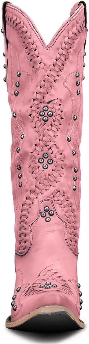 Yolkomo Cowboy Boots for Women Knee High Western Cowgirl Boots