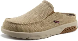 YONGJIA Men's Slip On Loafers with Arch Support Plantar Fasciitis Foot and Heel Pain Relief Orthopedic Casual Slippers Diabetic Bunions Boat Shoes
