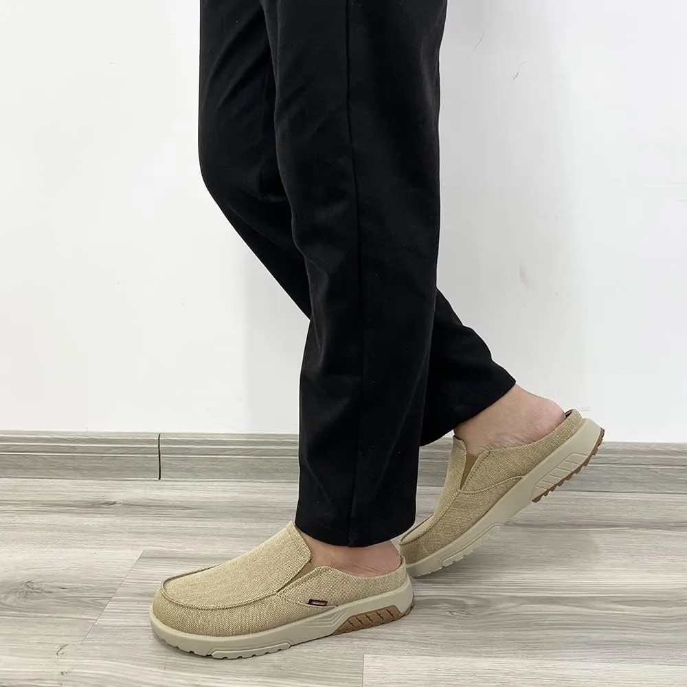 YONGJIA Men's Slip On Loafers with Arch Support Plantar Fasciitis Foot and Heel Pain Relief Orthopedic Casual Slippers Diabetic Bunions Boat Shoes