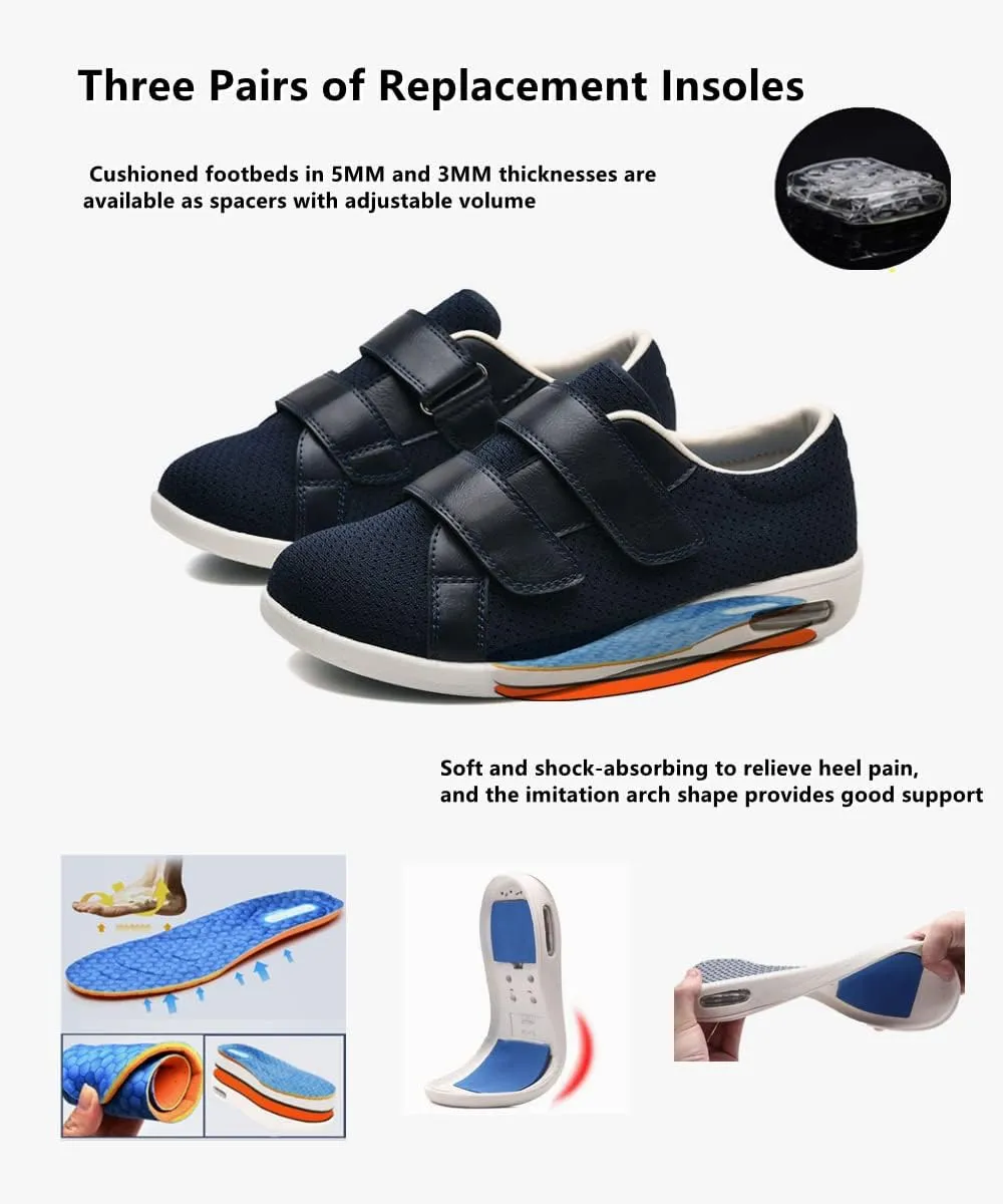 ZGDG Women Diabetic Shoes Wide Width Edema Comfy Shoes with Adjustable Strap Lightweight Non-Slip Orthopedic Walking Shoes for Elderly Hammertoe Arthritis Bunions Swollen Feet