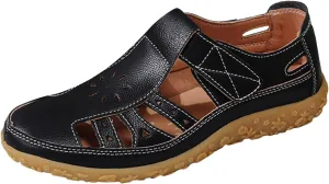 ZSpzx Summer Sandals For Women 2025,Closed Toe Wedge Shoes Hollow Out Retro Soft Soled Casual Adjustable Slip On Walking Wedges Arch Support Bohe Cute Slides for Party Beach Vacation