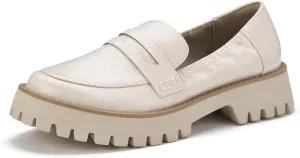 ZURIN Loafers for Women Platform Chunky Heel Loafers Lug Sole Penny Loafers Comfortable Womens Business Casual Shoes