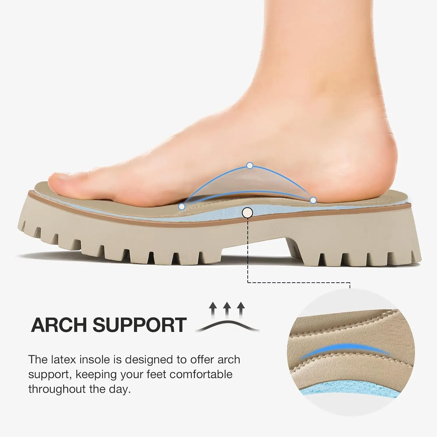 ZURIN Loafers for Women Platform Chunky Heel Loafers Lug Sole Penny Loafers Comfortable Womens Business Casual Shoes
