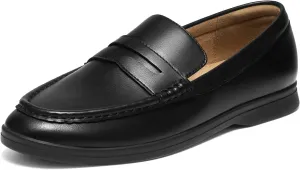 ZURIN Women's Loafers Leather Penny Loafers Comfortable Flats Shoes for Women Casual Dressy Shoes Business Work Driving