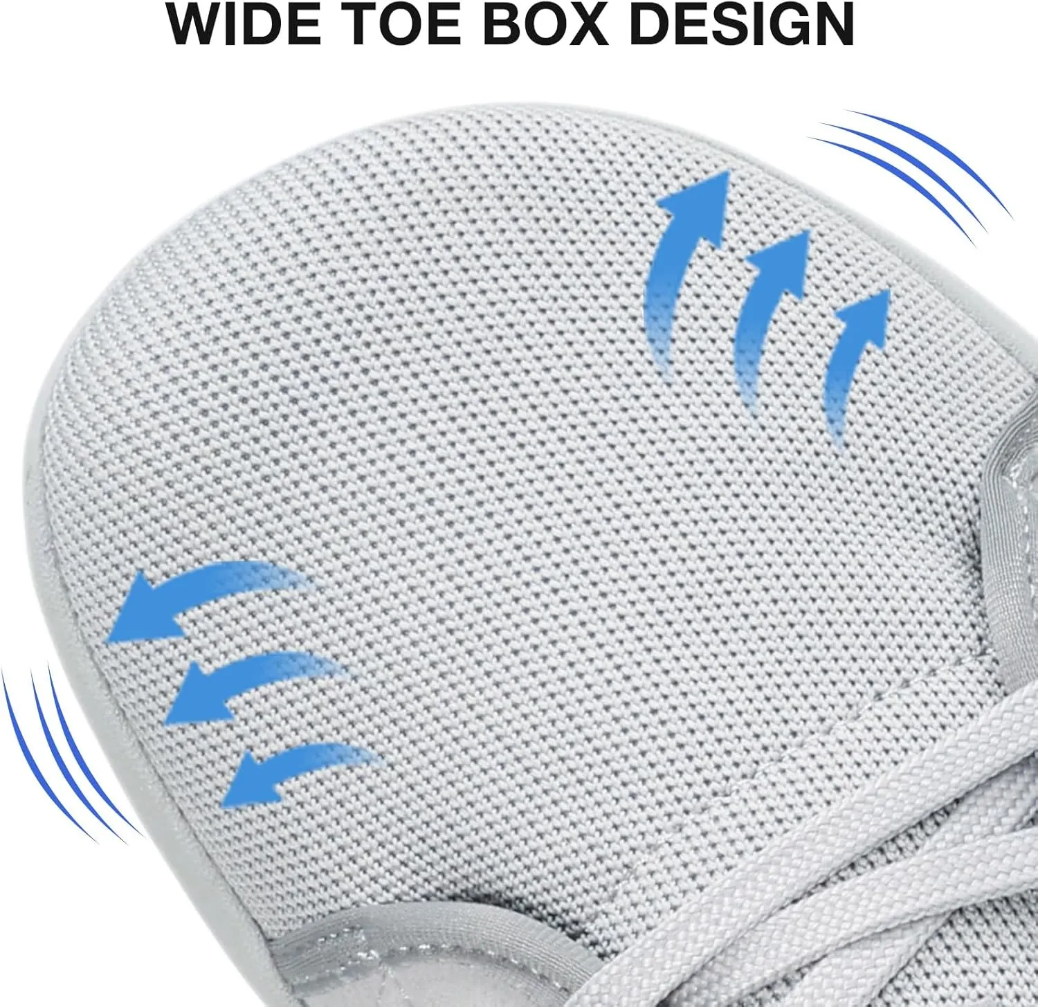 ZVC Barefoot Shoes Men Wide Toe Box Shoes Knitted Zero Drop Sole Sneakers for Mens Minimalist Footwear