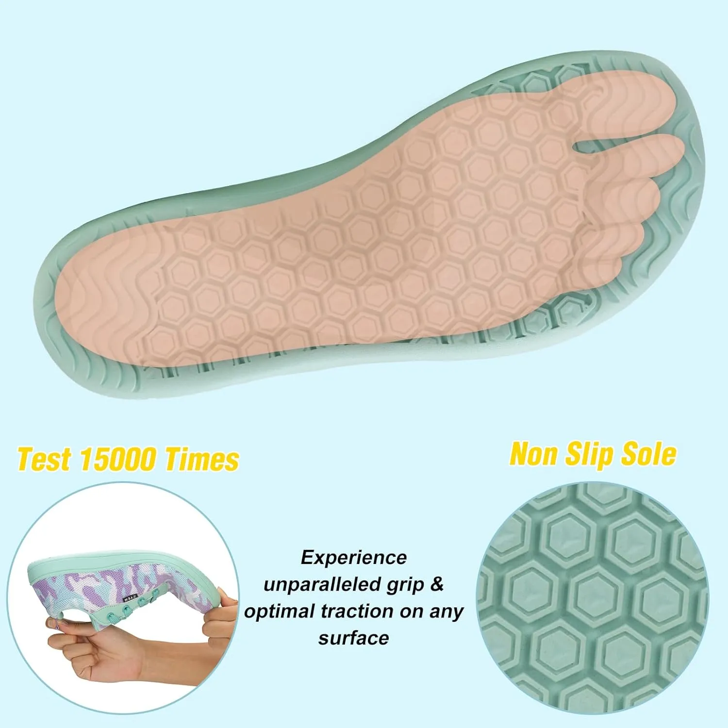 ZYEN Wide Toe Box Barefoot Shoes for Women | Wide Width Breathable Camouflage Shoes | Zero Drop Sole Fashion Non Slip Gym Sneaker Lightweight Minimalist Walking Sneaker