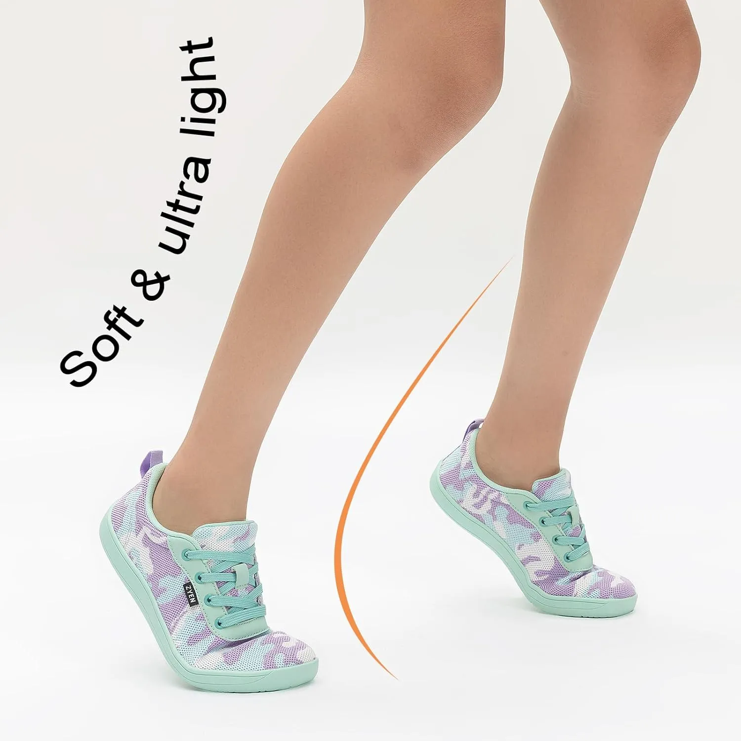 ZYEN Wide Toe Box Barefoot Shoes for Women | Wide Width Breathable Camouflage Shoes | Zero Drop Sole Fashion Non Slip Gym Sneaker Lightweight Minimalist Walking Sneaker
