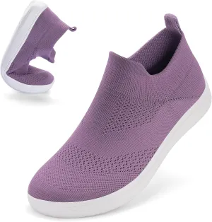 ZYEN Wide Toe Box Shoes Women Wide Width Sneakers Zero Drop Minimalist Barefoot Shoes Comfort Non-Slip Wide Running Walking Shoes