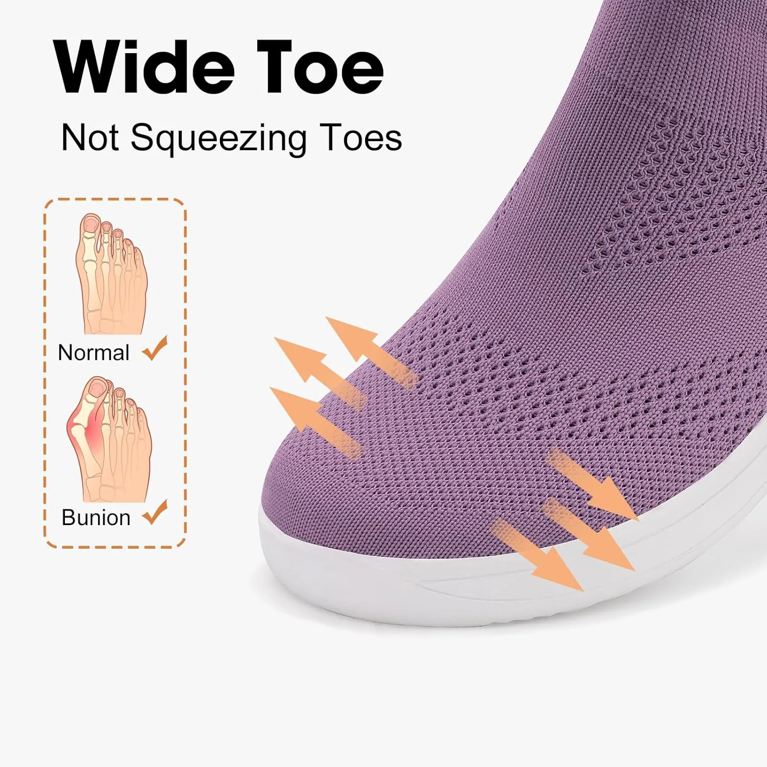 ZYEN Wide Toe Box Shoes Women Wide Width Sneakers Zero Drop Minimalist Barefoot Shoes Comfort Non-Slip Wide Running Walking Shoes