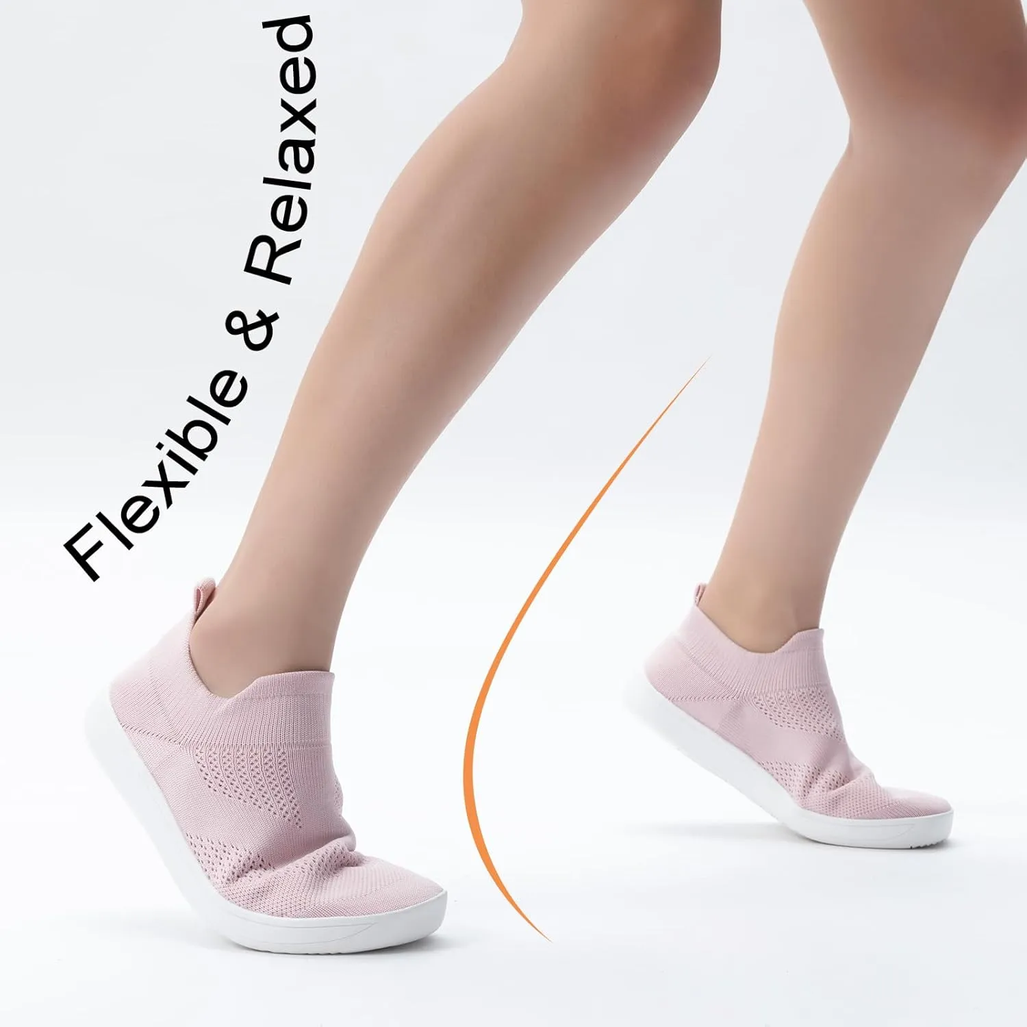ZYEN Wide Toe Box Shoes Women Wide Width Sneakers Zero Drop Minimalist Barefoot Shoes Comfort Non-Slip Wide Running Walking Shoes