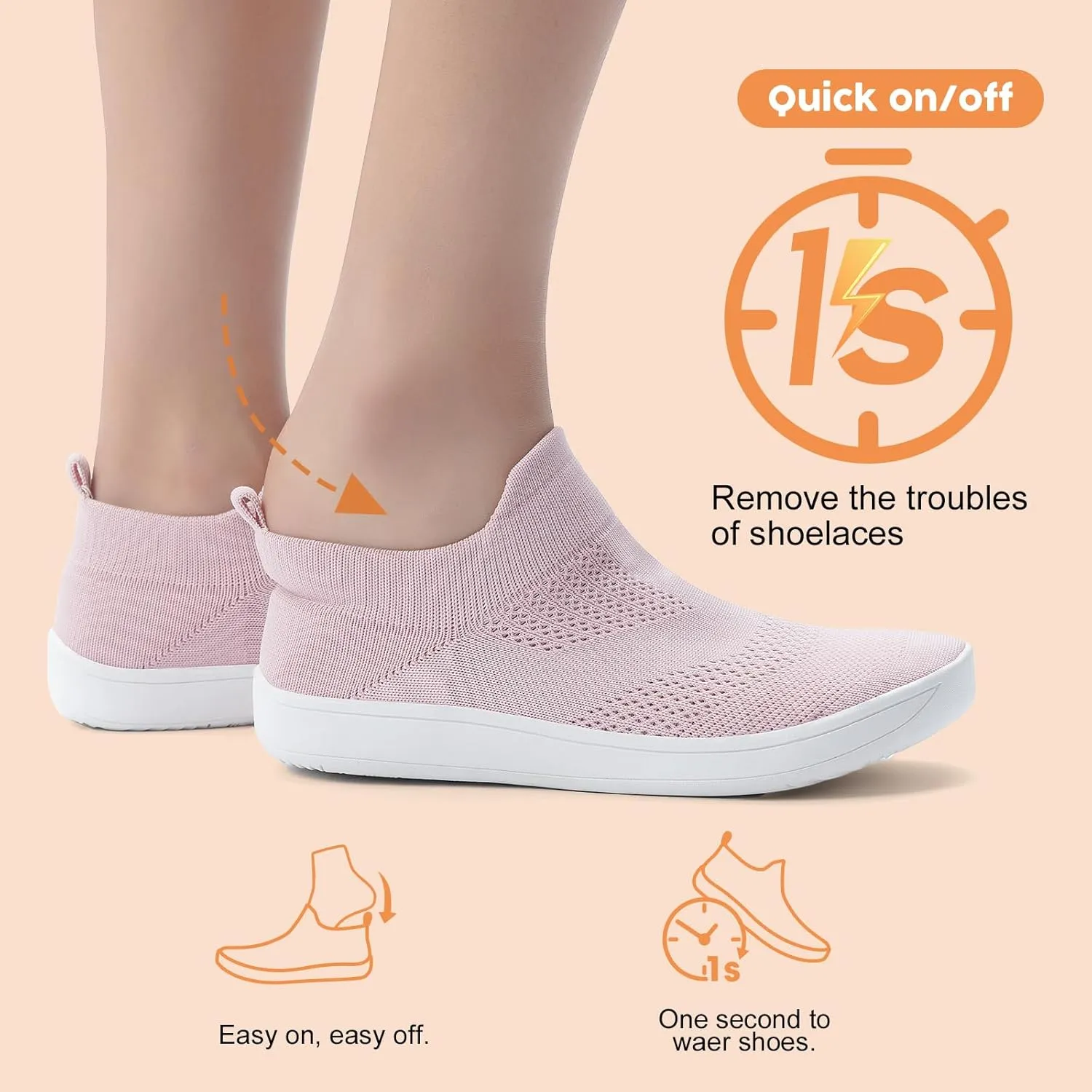 ZYEN Wide Toe Box Shoes Women Wide Width Sneakers Zero Drop Minimalist Barefoot Shoes Comfort Non-Slip Wide Running Walking Shoes